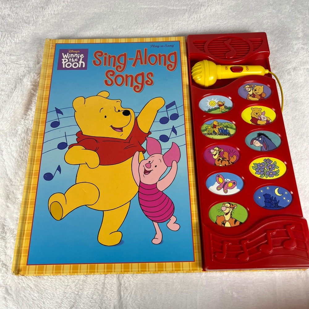 Disney Winnie the Pooh Sing-Along Songs Sound Book with Microphone 10 Songs